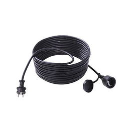 BACHMANN Extension 3G1,5mm sw 5m H07RN-F Cable Flexible de Goma Neopren con Enchufe Schuko