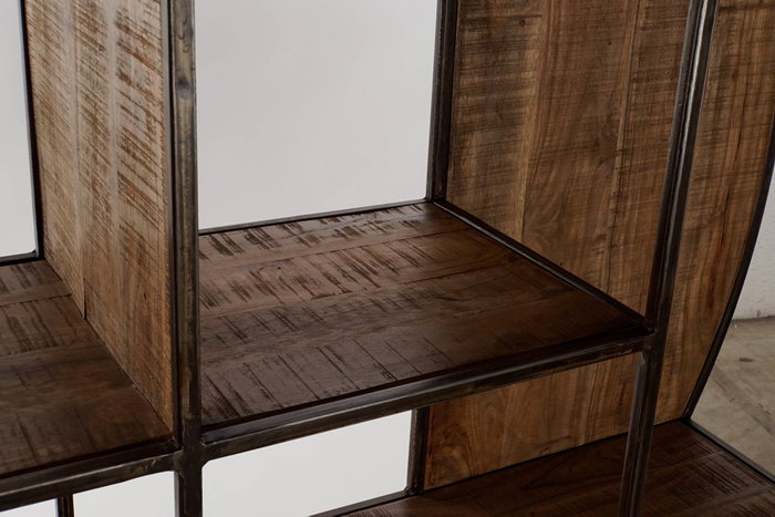 DKD Home Decor Estantería de Acacia y Metal Marrón 175x36x183 DKD Home Decor Estantería de Acacia y Metal Marrón 175x36x183