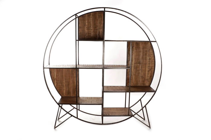 DKD Home Decor Estantería de Acacia y Metal Marrón 175x36x183 DKD Home Decor Estantería de Acacia y Metal Marrón 175x36x183