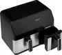 Hisense Freidora de Aire Caliente Doble e Independiente HAF2900D, 8,6 Litros, 1700 W, Control Táctil con Pantalla LED, Color Negro