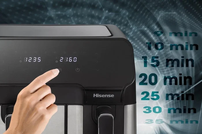Hisense Freidora de aire HAF2900D doble 8,6 l independiente 1700 W negro Hisense Freidora de aire HAF2900D doble 8,6 l independiente 1700 W negro