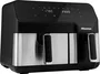 Hisense Freidora de Aire Caliente Doble e Independiente HAF2900D, 8,6 Litros, 1700 W, Control Táctil con Pantalla LED, Color Negro