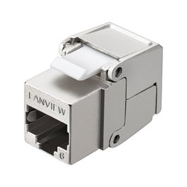 Lanview Conector Keystone Apantallado Cat6 con Tapa Abatible para Instalaciones de Datos