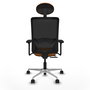 PIQUERAS Y CRESPO Silla de oficina Zulema Naranja y Negro