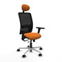 PIQUERAS Y CRESPO Silla de oficina Zulema Naranja y Negro