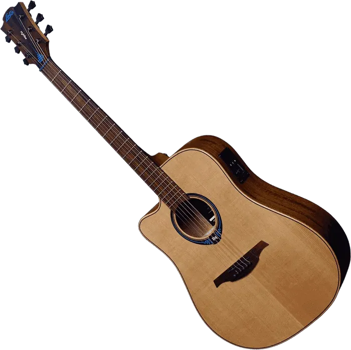 Lag Guitarra Acústica Dreadnought Tramontane Hyvibe 15 A/E Cutaway Zurdos Auto Amplificada Bluetooth Multi Efectos