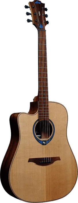 Lag Guitarra Acústica Dreadnought Tramontane Hyvibe 15 A/E Cutaway Zurdos Auto Amplificada Bluetooth Multi Efectos