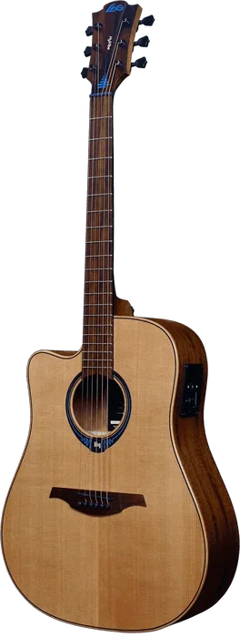 Lag Guitarra Acústica Dreadnought Tramontane Hyvibe 15 A/E Cutaway Zurdos Auto Amplificada Bluetooth Multi Efectos