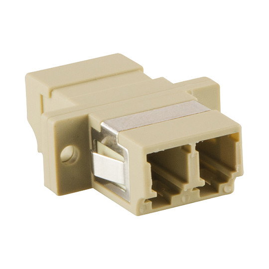 LogiLink Adaptador de fibra LC Duplex con pestaña, beige