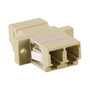 LogiLink Adaptador de fibra LC Duplex con pestaña, beige