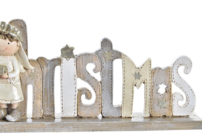 DKD Home Decor Figura Niòos Navidad Tradicional Marrón y Beige (2 Unidades)