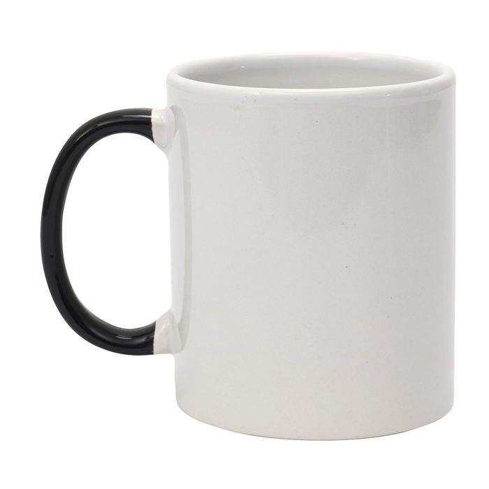 Home Deco Factory Mug Bistrot 300 Ml Cerámica Blanco Asa Negra Le Café Du Bistrot