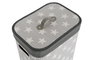 DKD Home Decor Set de 3 Cestas para la Ropa con Estrellas, Gris y Blanco