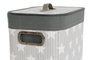 DKD Home Decor Set de 3 Cestas para la Ropa con Estrellas, Gris y Blanco