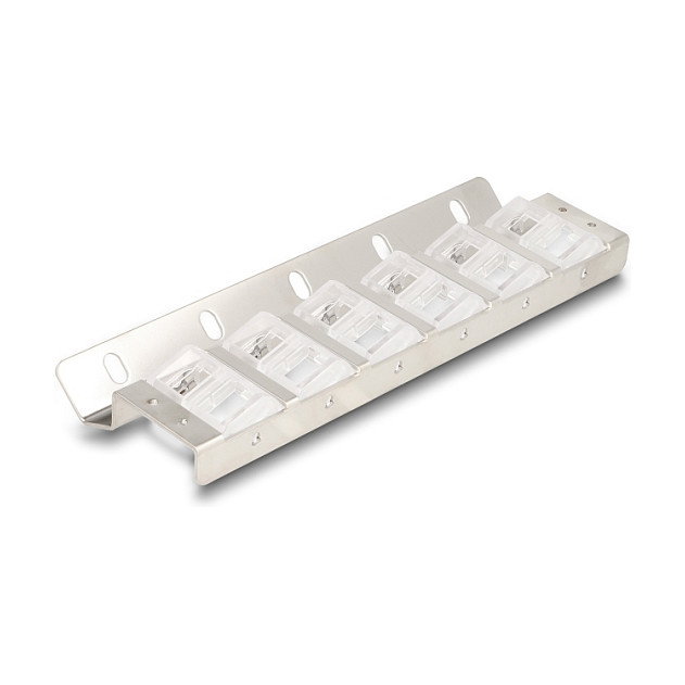 DeLOCK Soporte Keystone 12 Puertos Inclinable para Rack de 10″ o 19″ y Montaje en Pared