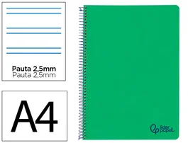 Liderpapel Cuaderno Espiral A4 Wonder Verde Oscuro 80 Hojas