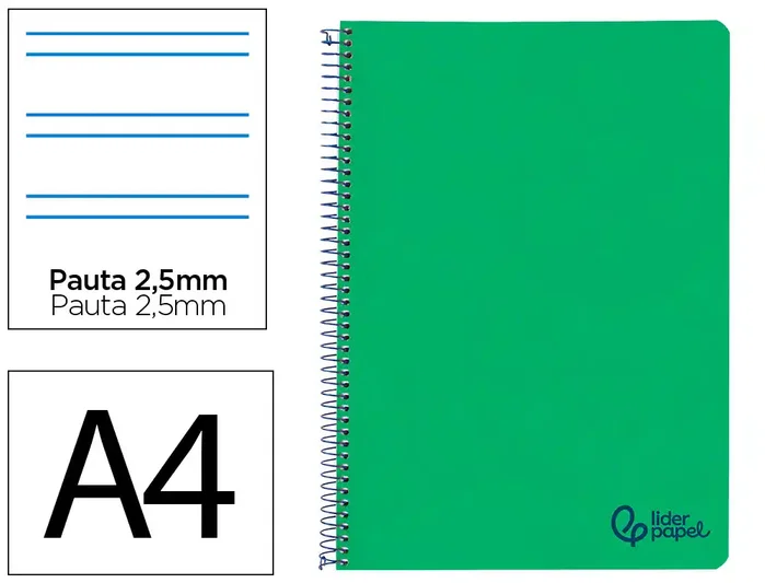 Liderpapel Cuaderno Espiral A4 Wonder Verde Oscuro 80 Hojas Liderpapel Cuaderno Espiral A4 Wonder Verde Oscuro 80 Hojas