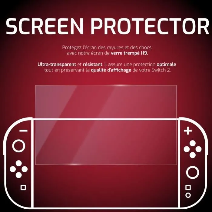 Onlan Protector de Pantalla Vidrio Templado H9 para Nintendo Switch 2