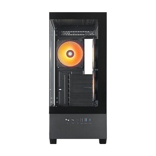 Chieftec Computer Chieftec VISTA GT-01B-OP Torre Midi PC Gaming ATX Negro con Ventana Lateral, Iluminación RGB y Ventiladores