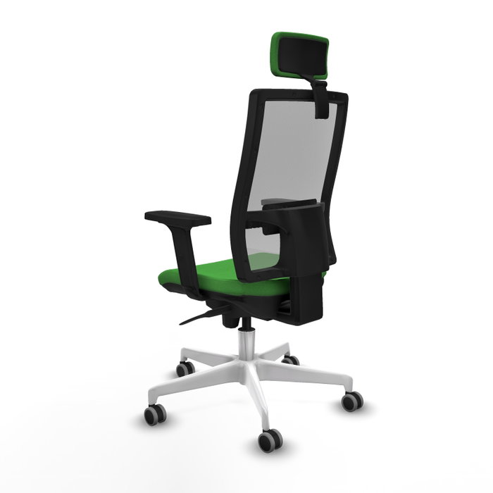 PIQUERAS Y CRESPO Silla de oficina Horna con mecanismo Sincro, Tela Verde y Malla Gris PIQUERAS Y CRESPO Silla de oficina Horna con mecanismo Sincro, Tela Verde y Malla Gris