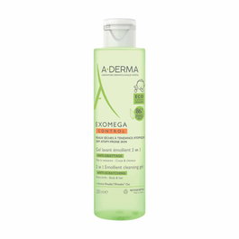 Exomega Control, Anti-Scratching & Soothing, Gel limpiador, Para cabello y cuerpo, 200 ml
