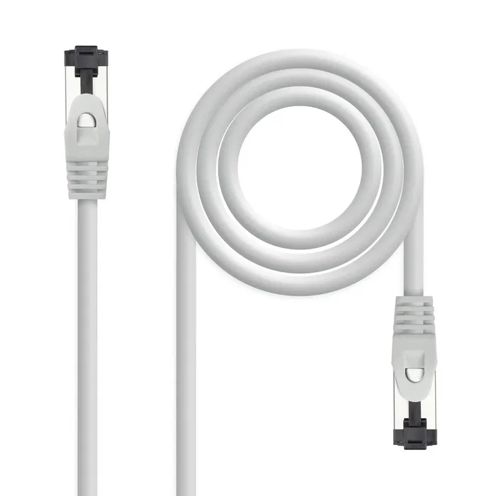 Nanocable 10.20.2000-L30 Cable de Red Ethernet Cat8.1 S/FTP (SSTP), 40 Gbps/2 GHz, 0.3 m (30cm), Conector RJ45 Níquel, AWG26 Cobre, LSZH Gris
