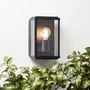Brilliant Aplique de exterior Gaia 60W Negro Metal y Vidrio
