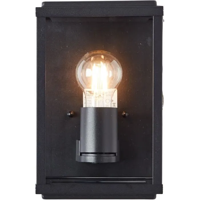Brilliant Aplique de exterior Gaia 60W Negro Metal y Vidrio Brilliant Aplique de exterior Gaia 60W Negro Metal y Vidrio