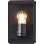 Brilliant Aplique de exterior Gaia 60W Negro Metal y Vidrio