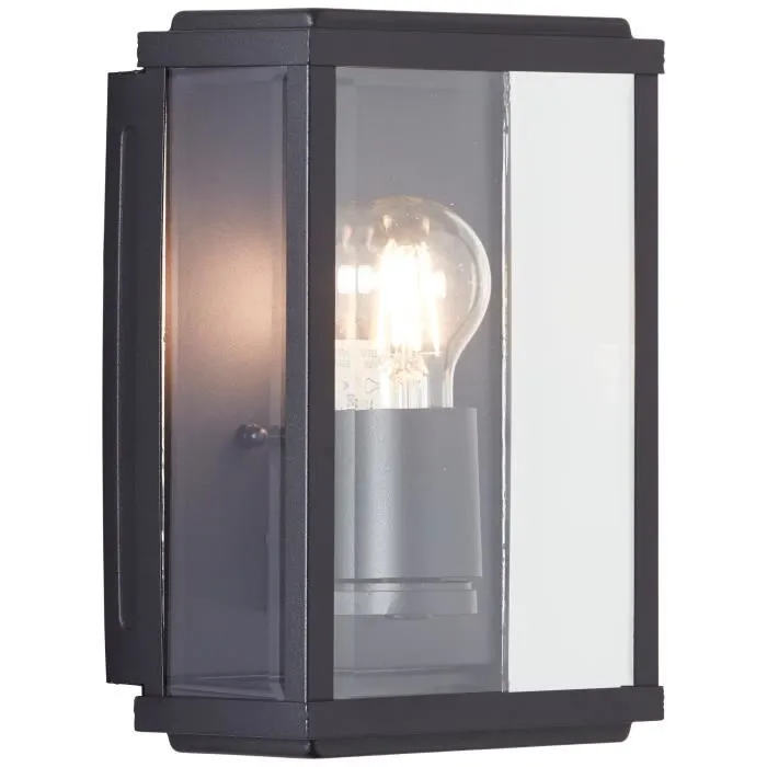 Brilliant Aplique de exterior Gaia 60W Negro Metal y Vidrio Brilliant Aplique de exterior Gaia 60W Negro Metal y Vidrio
