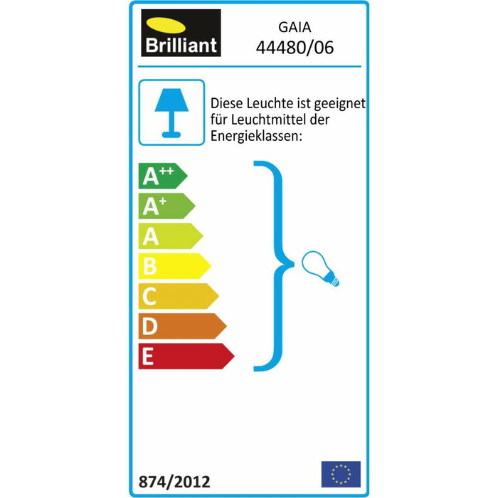 Brilliant Aplique de exterior Gaia 60W negro