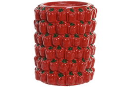 DKD Home Decor Jarrón Rojo Magnesia 25 x 31 x 25 cm (2 Unidades)