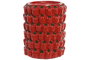DKD Home Decor Jarrón Magnesia Pimienta Rojo 25x25x31 cm