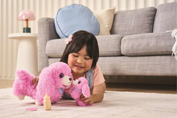 Moose Peluche Mamá y Bebé para Rescatar y Lavar