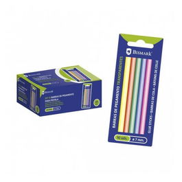 Bismark 327110 Blister 10 Barras de Pegamento Silicona Surtido Colores 7.2 x 100 mm