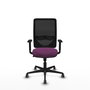PIQUERAS Y CRESPO Silla de oficina Zulema con Mecanismo Sincro, Morado y Negro