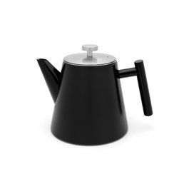 Leopold Vienna Oslo Tetera de 1 litro negro mate con doble pared