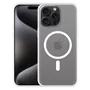 Just in Case 8305992 Funda Compatible MagSafe para Apple iPhone 15 Pro Max - Transparente, TPU, Resistente a Golpes y Rayones, con Anillo Magnético