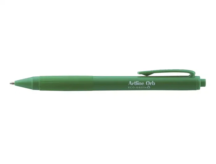 Artline ORB ECO Green Bolígrafo Retráctil con Punta de 1 mm, Tinta Aceite, Cuerpo Verde y Clip, Fabricado con Material Reciclado Artline ORB ECO Green Bolígrafo Retráctil con Punta de 1 mm, Tinta Aceite, Cuerpo Verde y Clip, Fabricado con Material Reciclado