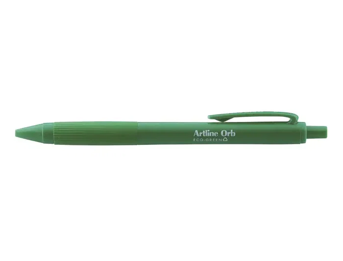 Artline ORB ECO Green Bolígrafo Retráctil con Punta de 1 mm, Tinta Aceite, Cuerpo Verde y Clip, Fabricado con Material Reciclado Artline ORB ECO Green Bolígrafo Retráctil con Punta de 1 mm, Tinta Aceite, Cuerpo Verde y Clip, Fabricado con Material Reciclado