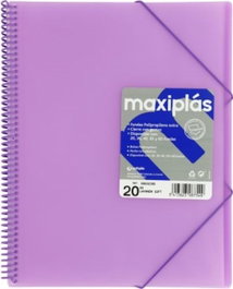 Grafoplas Carpeta Maxiplas Soft Lavanda con 60 Fundas A4