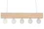 DKD Home Decor Lámpara de Techo de Madera para 5 Bombillas E27