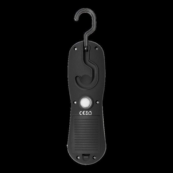 ORNO Linterna LED de Taller WL-7 con Colgador e Iman para Pilas 3 AAA, Iluminación para Trabajos Técnicos y Domésticos