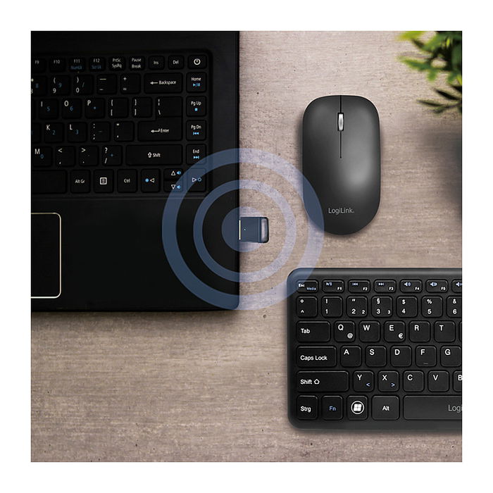 LogiLink BT0063 Adaptador Bluetooth 5.0 USB 2.0, Negro, 10m de alcance con LED