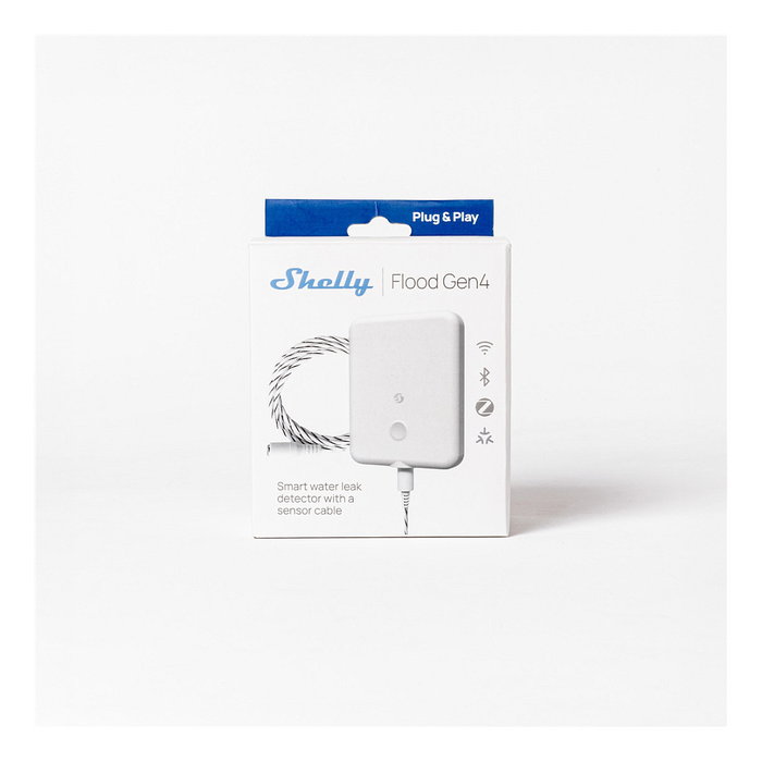 Shelly Flood Gen4 WiFi/Zigbee Sensor de inundación Plug & Play