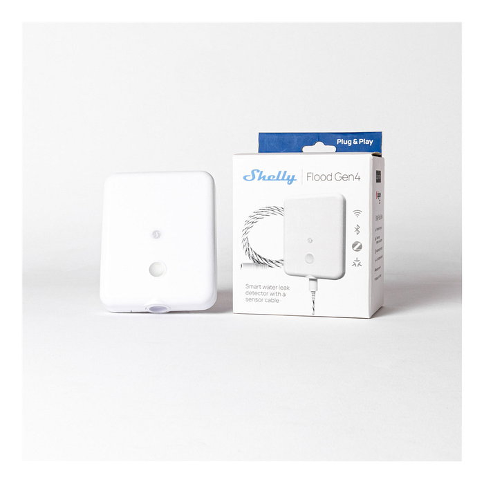 Shelly Flood Gen4 WiFi/Zigbee Sensor de inundación Plug & Play