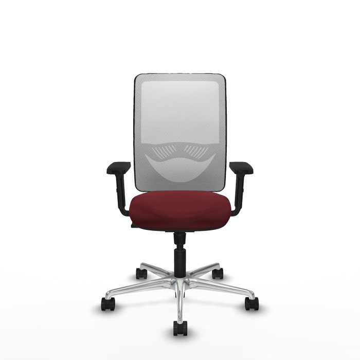 PIQUERAS Y CRESPO Silla de oficina Zulema con mecanismo Sincro, Granate y Blanco PIQUERAS Y CRESPO Silla de oficina Zulema con mecanismo Sincro, Granate y Blanco