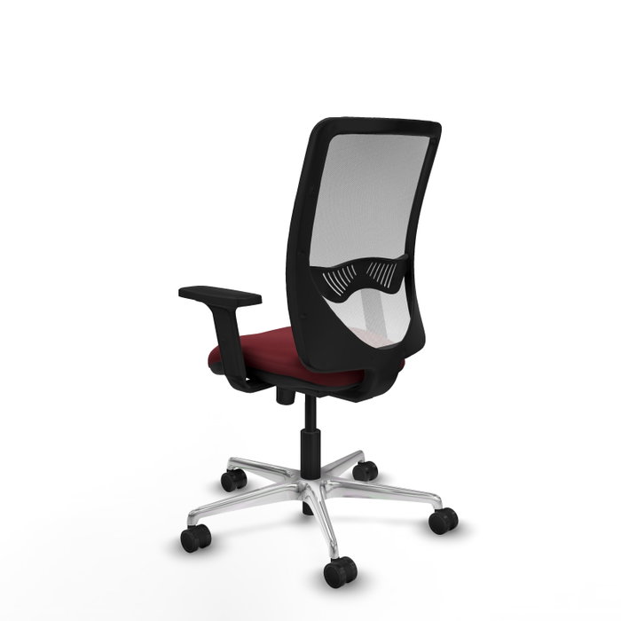 PIQUERAS Y CRESPO Silla de oficina Zulema con mecanismo Sincro, Granate y Blanco PIQUERAS Y CRESPO Silla de oficina Zulema con mecanismo Sincro, Granate y Blanco