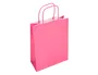 Q-connect Bolsa Papel Celulosa Rosa M con Asa Retorcida 270x370x120 mm (Paquete de 25)