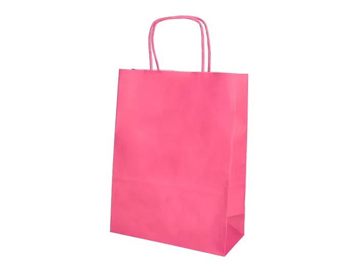 Q-connect Bolsa Papel Celulosa Rosa M con Asa Retorcida 270x370x120 mm (Paquete de 25) Q-connect Bolsa Papel Celulosa Rosa M con Asa Retorcida 270x370x120 mm (Paquete de 25)